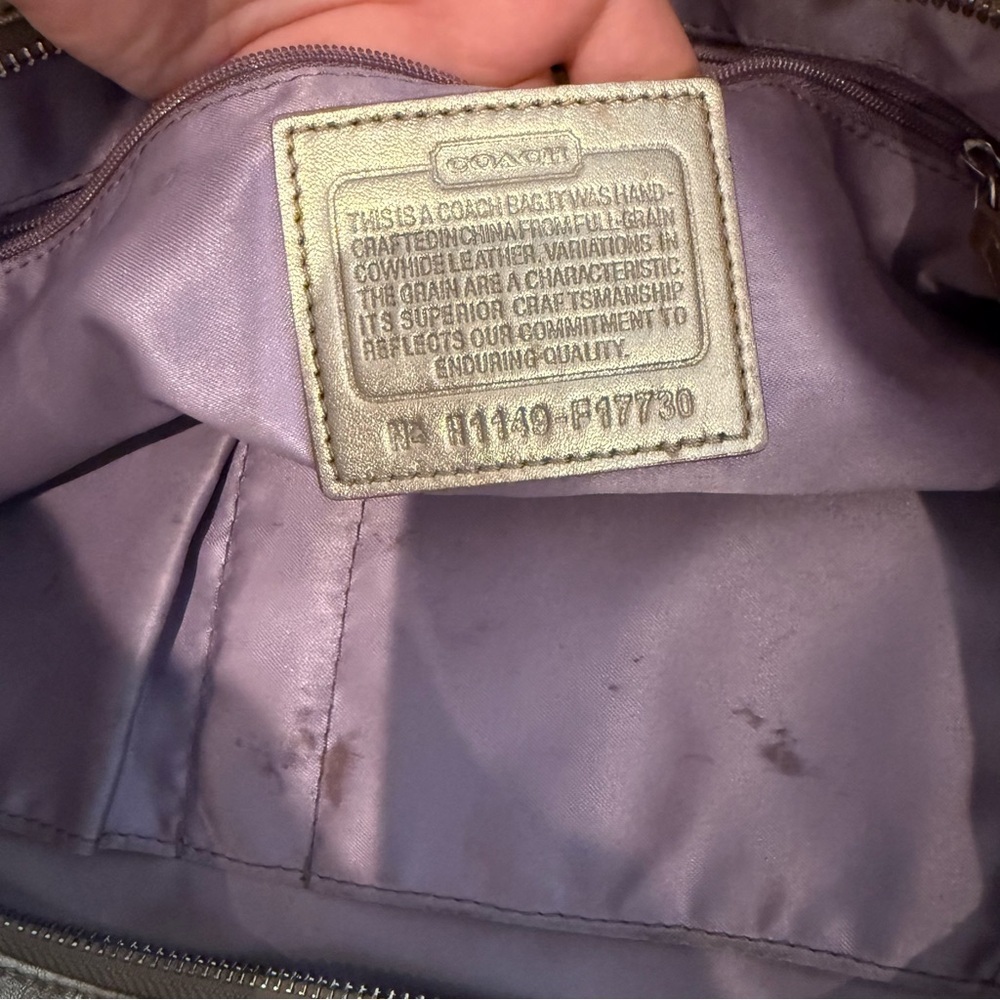 Coach Metallic Gold Monogram C Purse - Picture 11 of 16